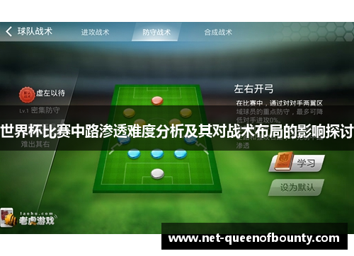 世界杯比赛中路渗透难度分析及其对战术布局的影响探讨